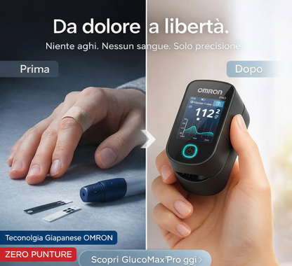 GlucoMax Pro – Monitoraggio intelligente della glicemia non invasivo